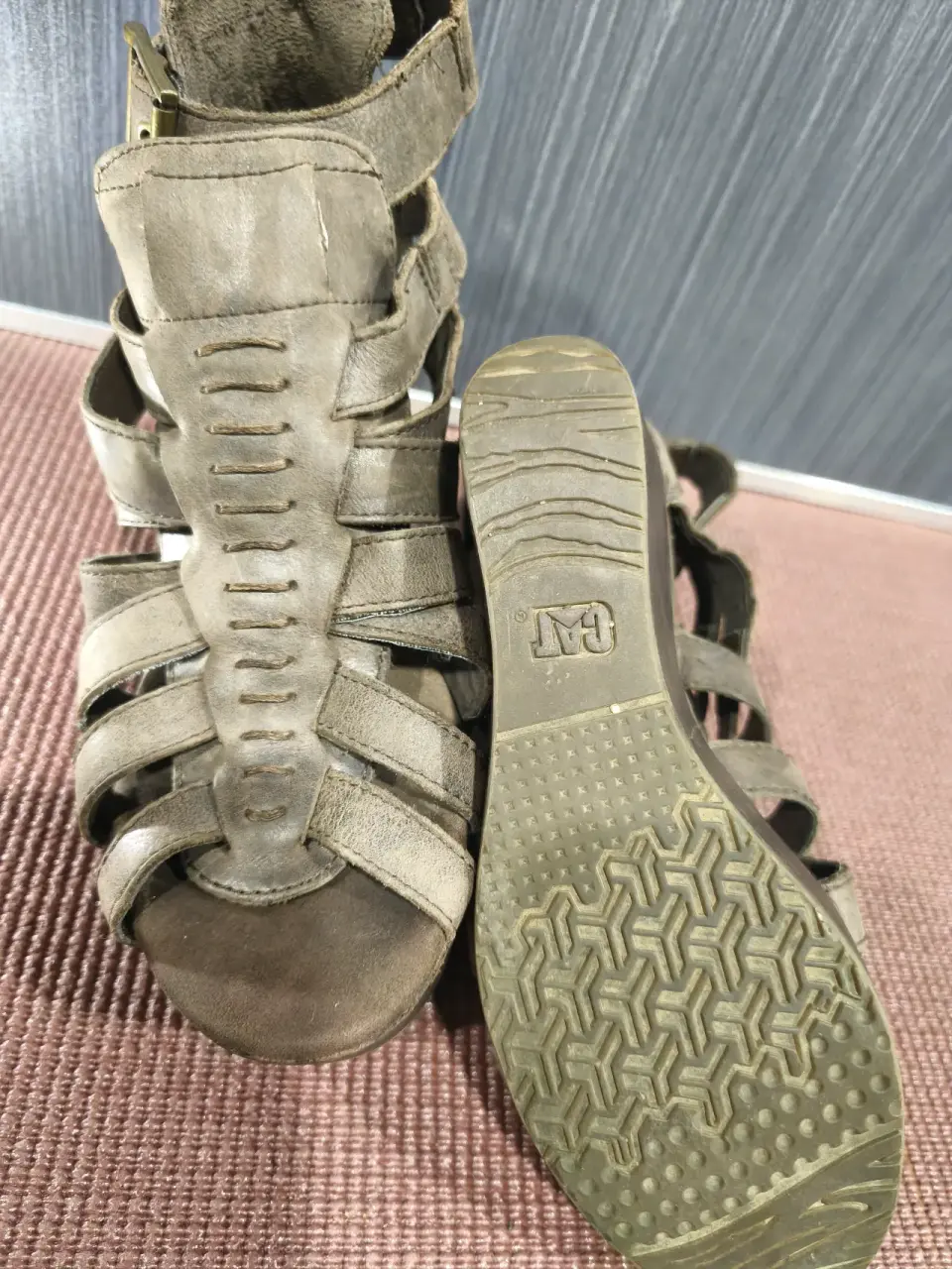 Sandalias plataforma marrón oscuro CAT 35 - miniatura 3