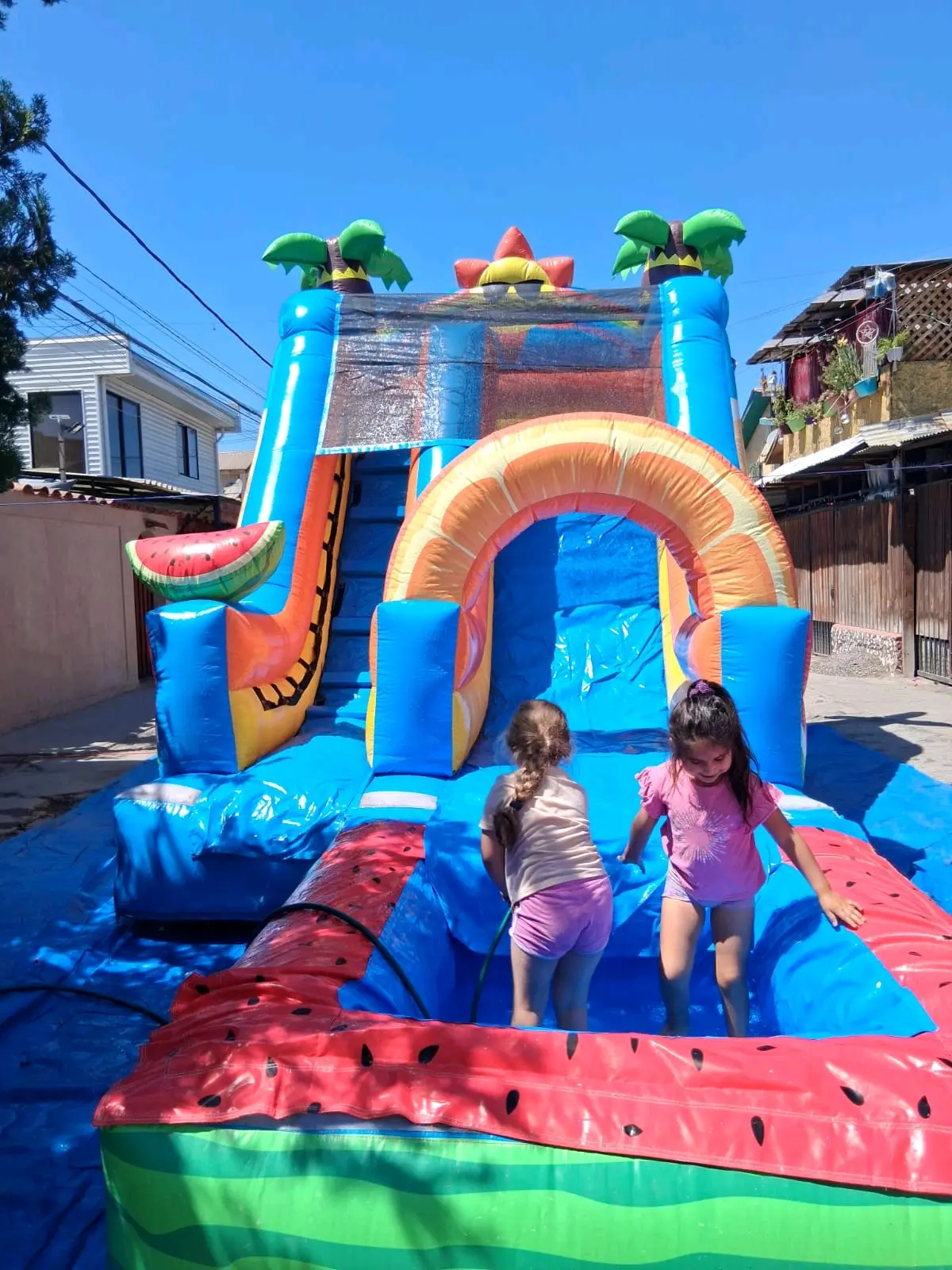Tobogán inflable, picina desmontable nuevo - miniatura 2