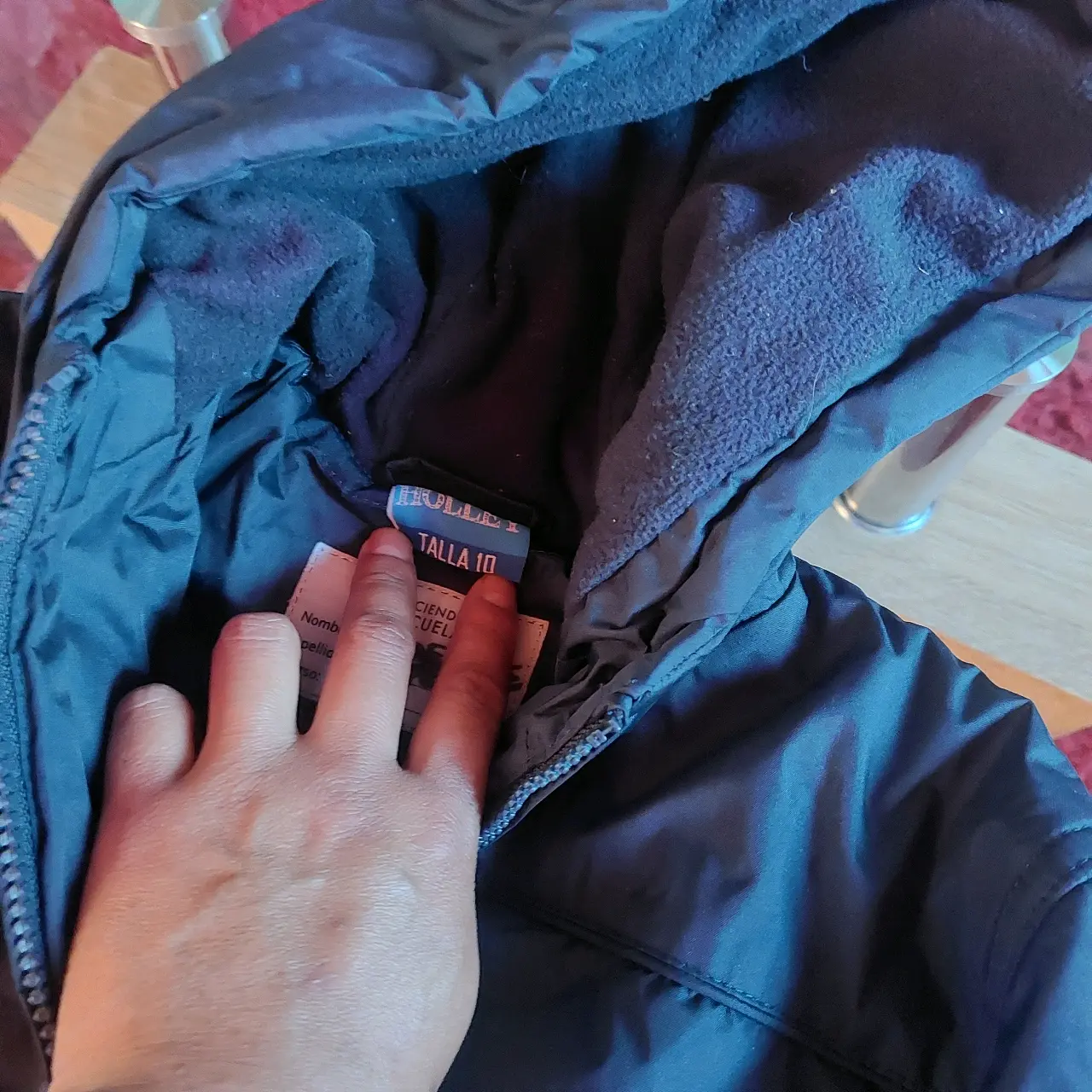 Vestido azul claro con lazo chaqueta azul y negra - miniatura 4