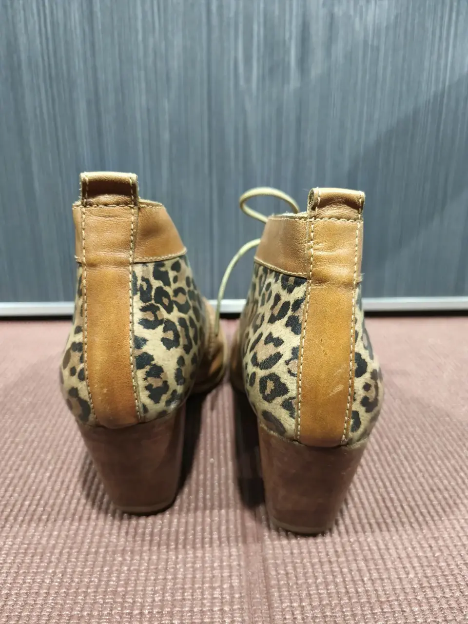Botines de cuero con diseño leopardo 35 - miniatura 3