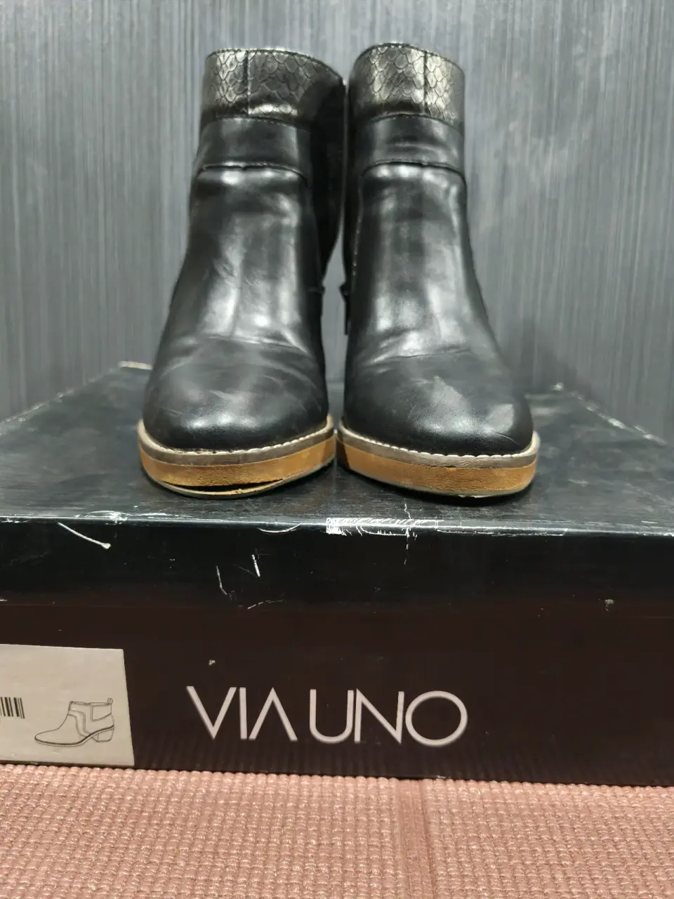 Botines negros de cuero - miniatura 5