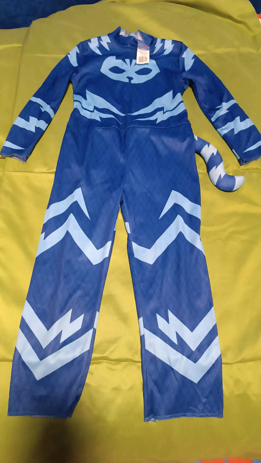 Disfraz infantil azul con cola - miniatura 1