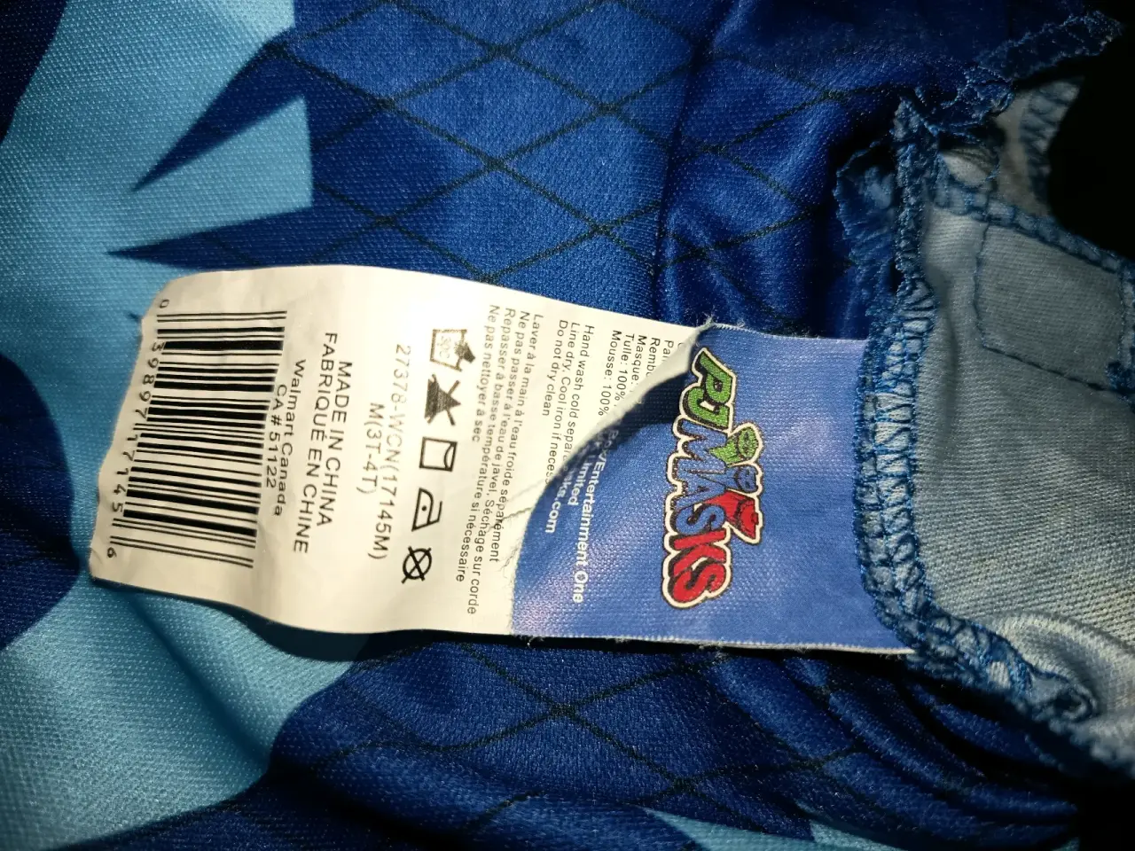 Disfraz infantil azul con cola - miniatura 3