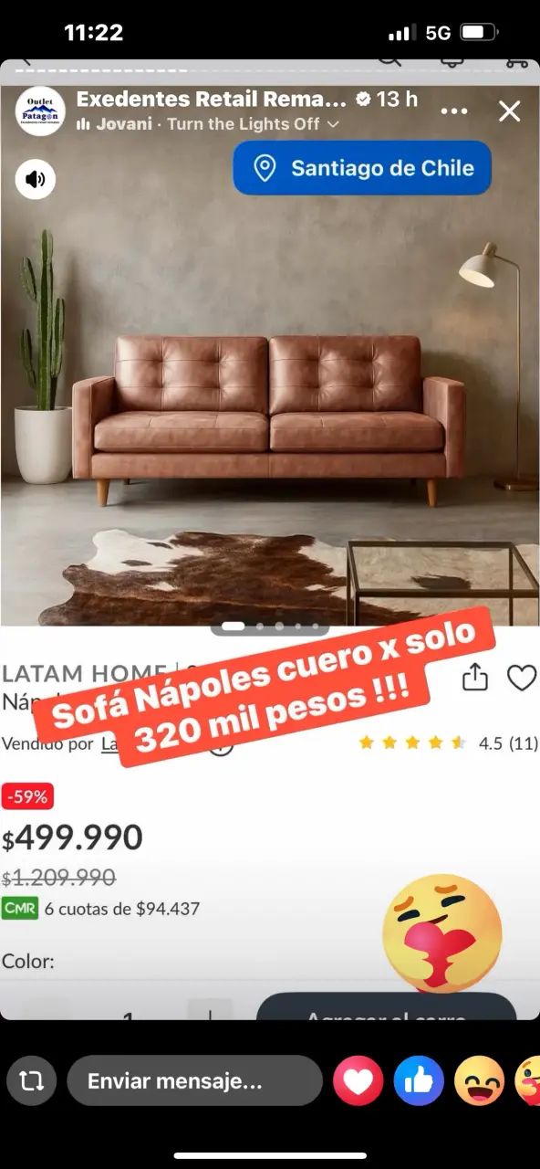 Sofá de cuero beige - miniatura 3