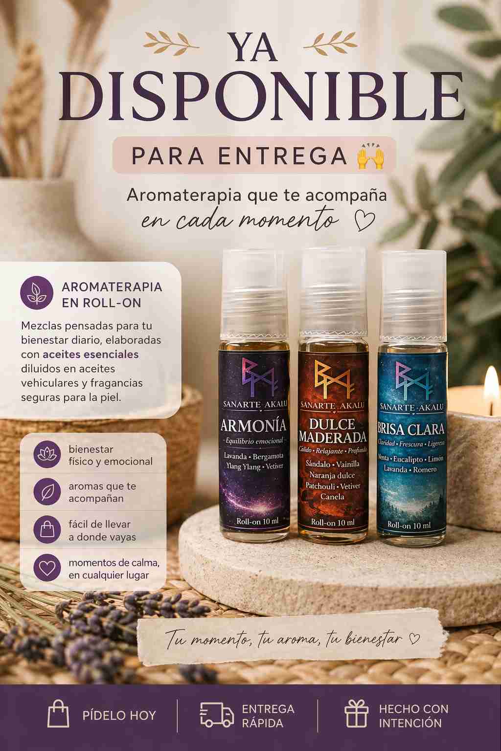 Set aromaterapia roll-on 10ml