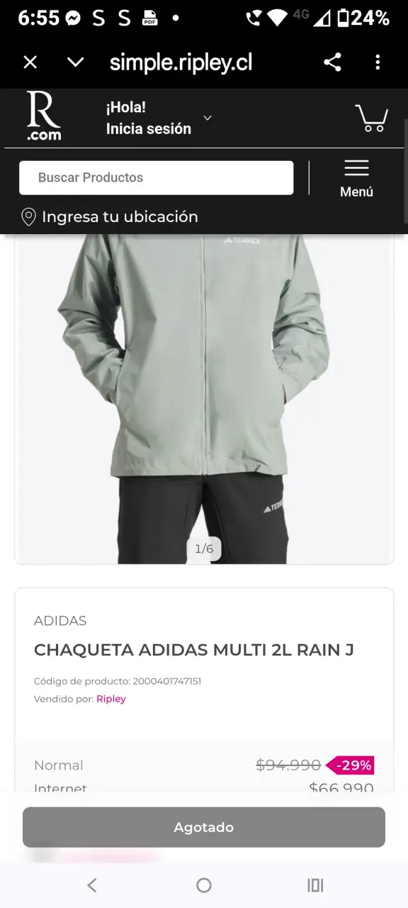 Chaqueta Adidas Multi 2L Rain - miniatura 1