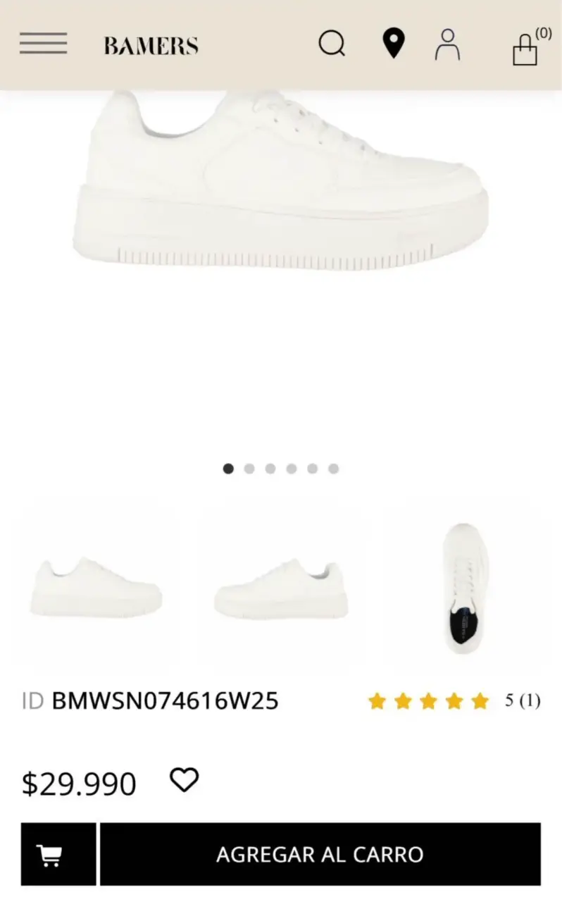 Zapatillas blancas Bamers - miniatura 4