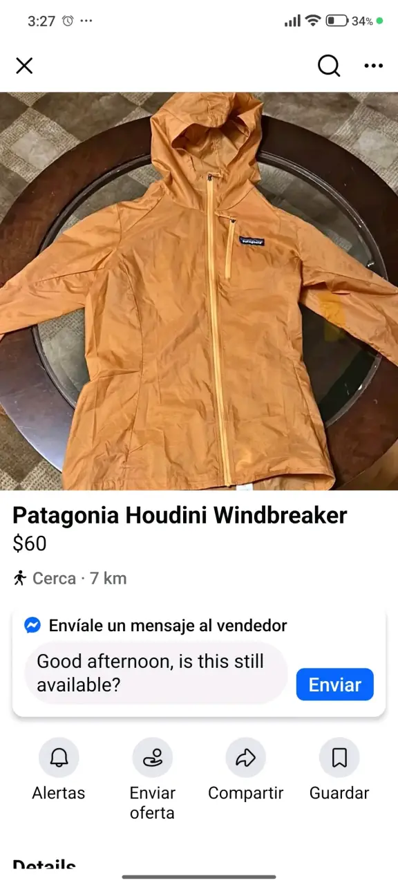 Chaqueta PATAGONIA anaranjada impermeable - miniatura 6