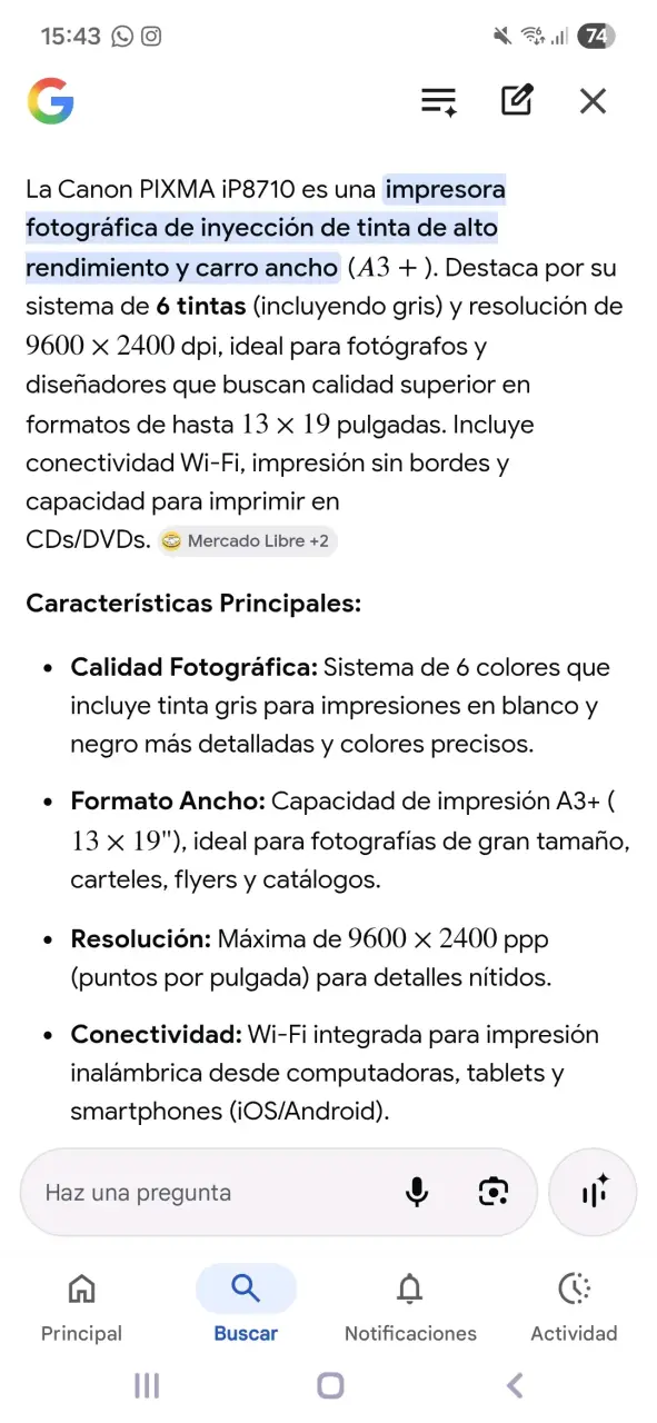 Impresora Canon Pixma negra - miniatura 4