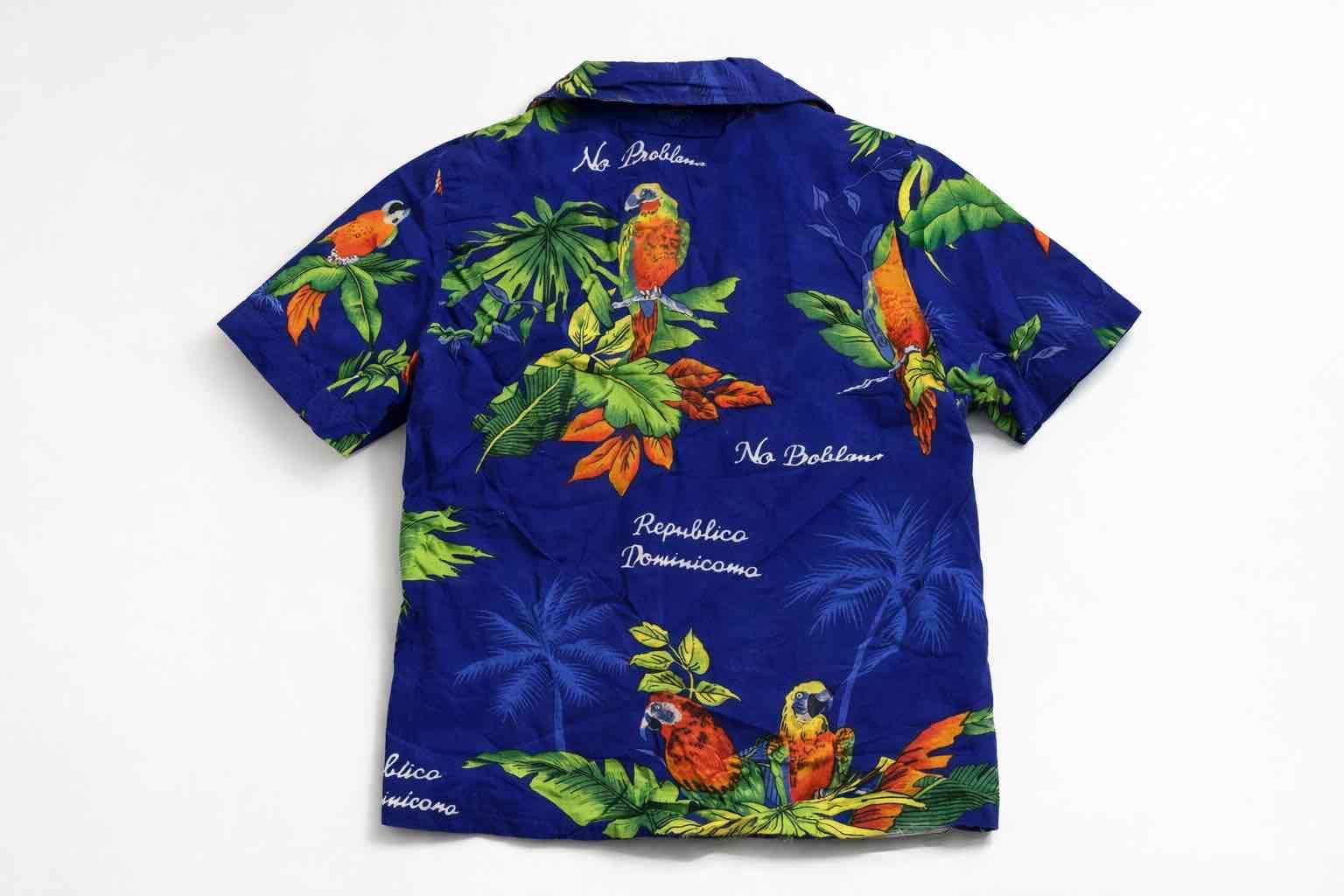 Camisa hawaiana azul estampada - miniatura 2