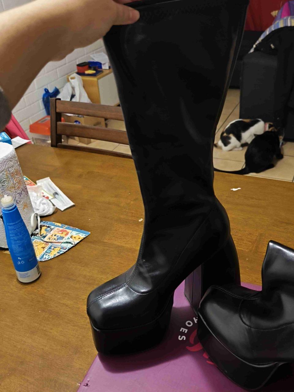 Botas negras de plataforma talla 37 - miniatura 3