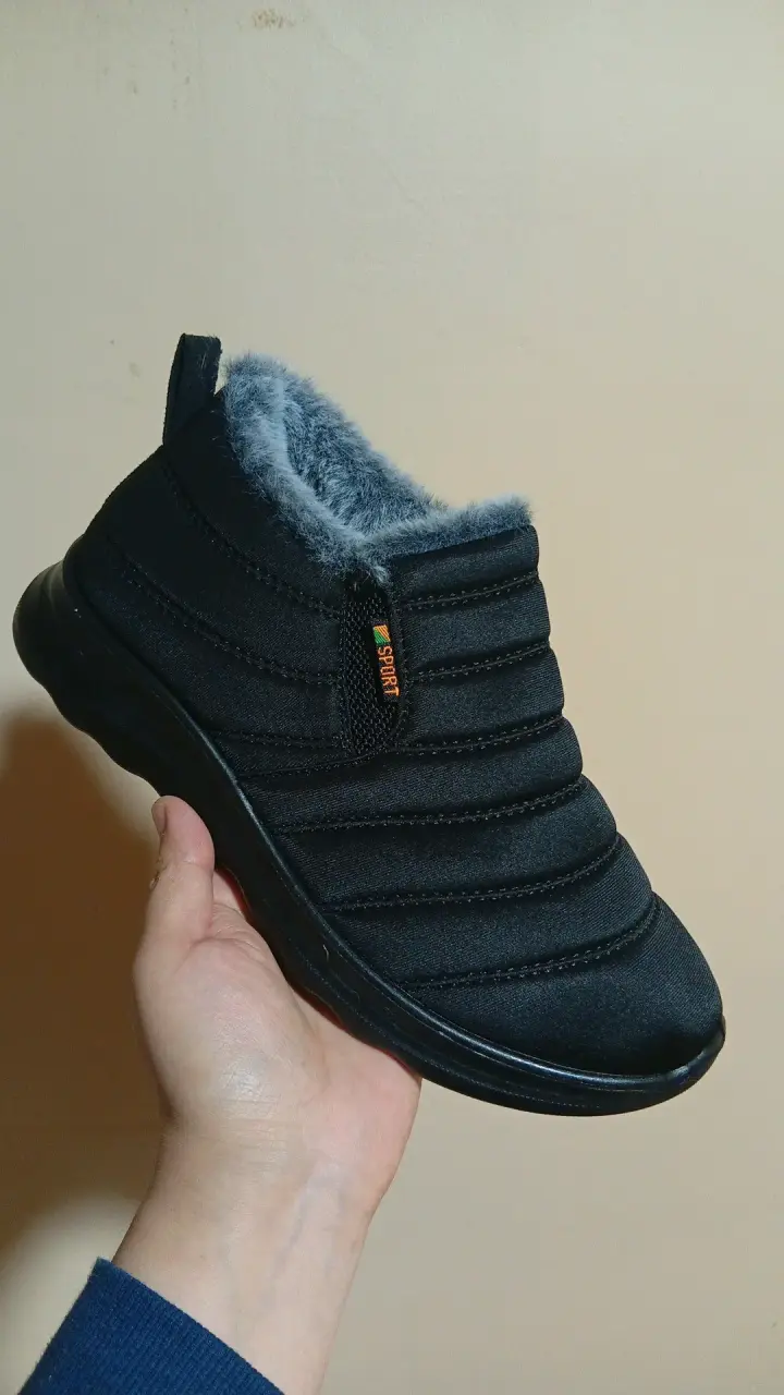 Zapatos abrigados negros con forro - miniatura 1