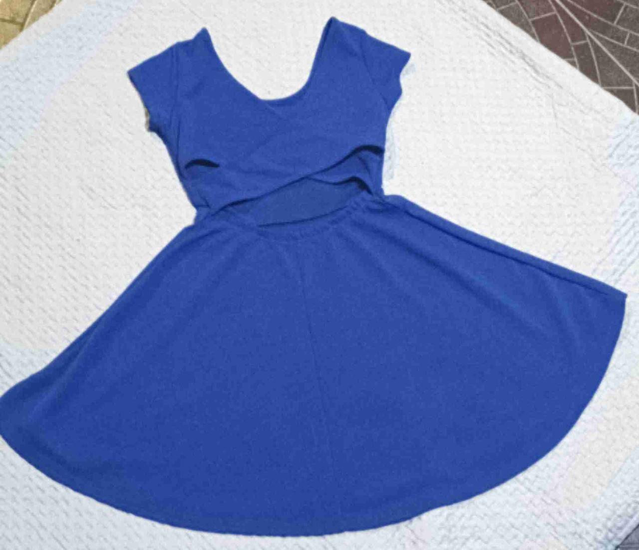 Vestido azul casual - miniatura 2