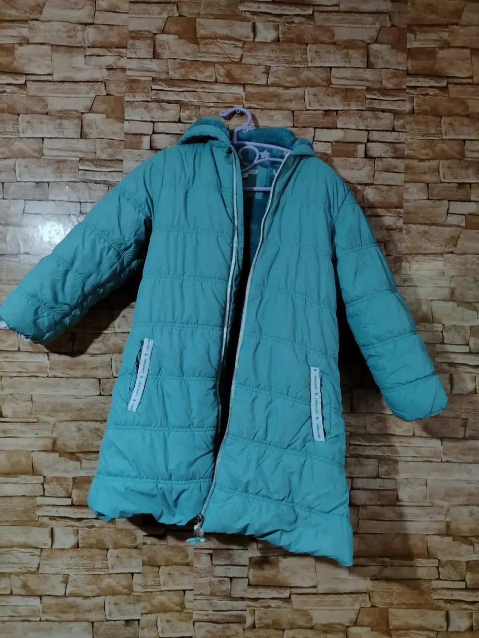 Abrigo largo azul talla 10 - miniatura 2