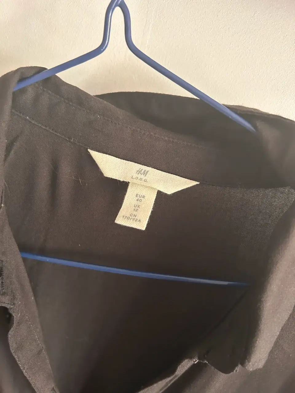 Vestido camisero negro talla L HyM - miniatura 2