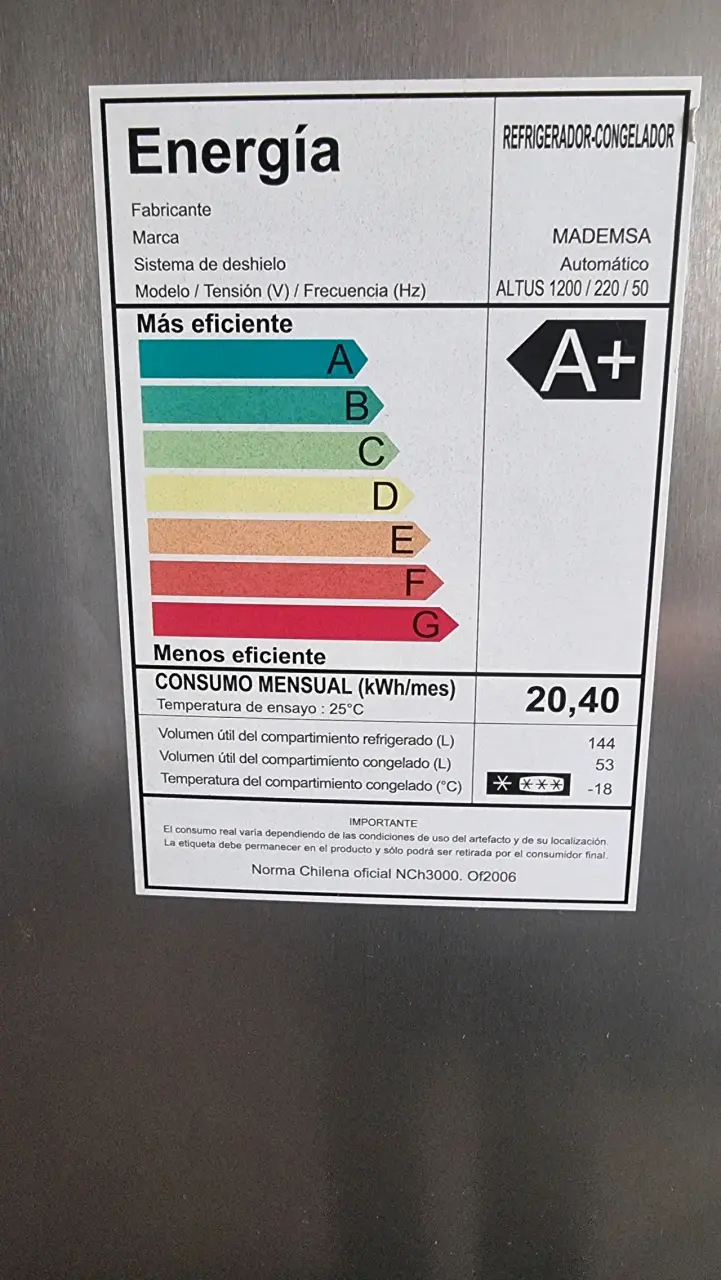 Refrigerador gris mediano Mademsa - miniatura 3