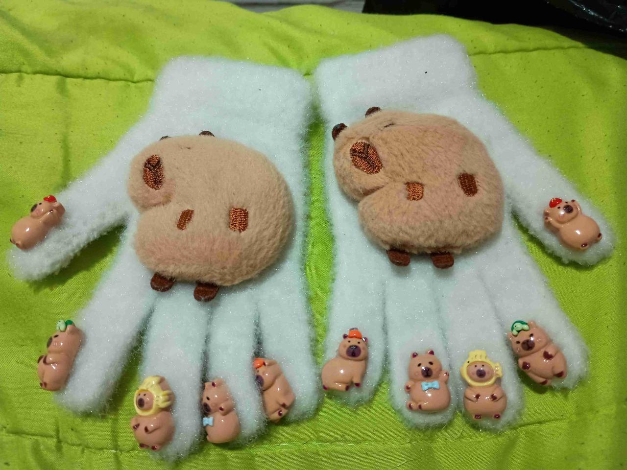Guantes de invierno capibaras - miniatura 2