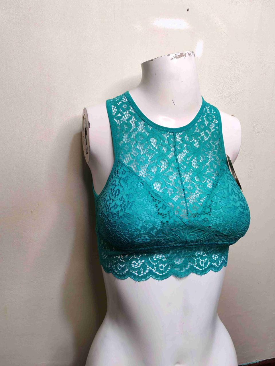 Crop top de encaje verde - miniatura 2