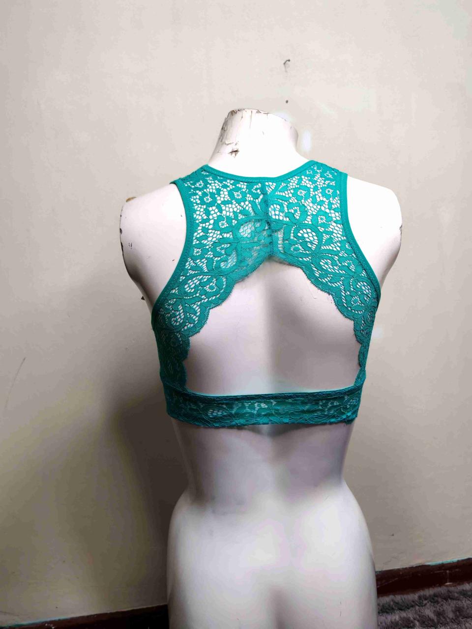 Crop top de encaje verde - miniatura 5