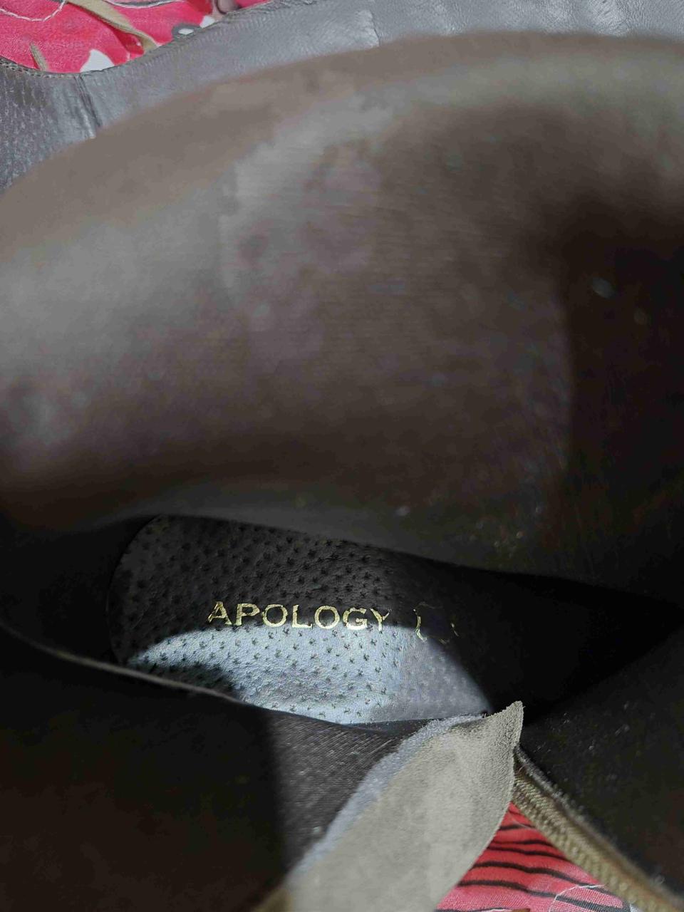 Botas de gamuza beige con flecos marca Apology - miniatura 3