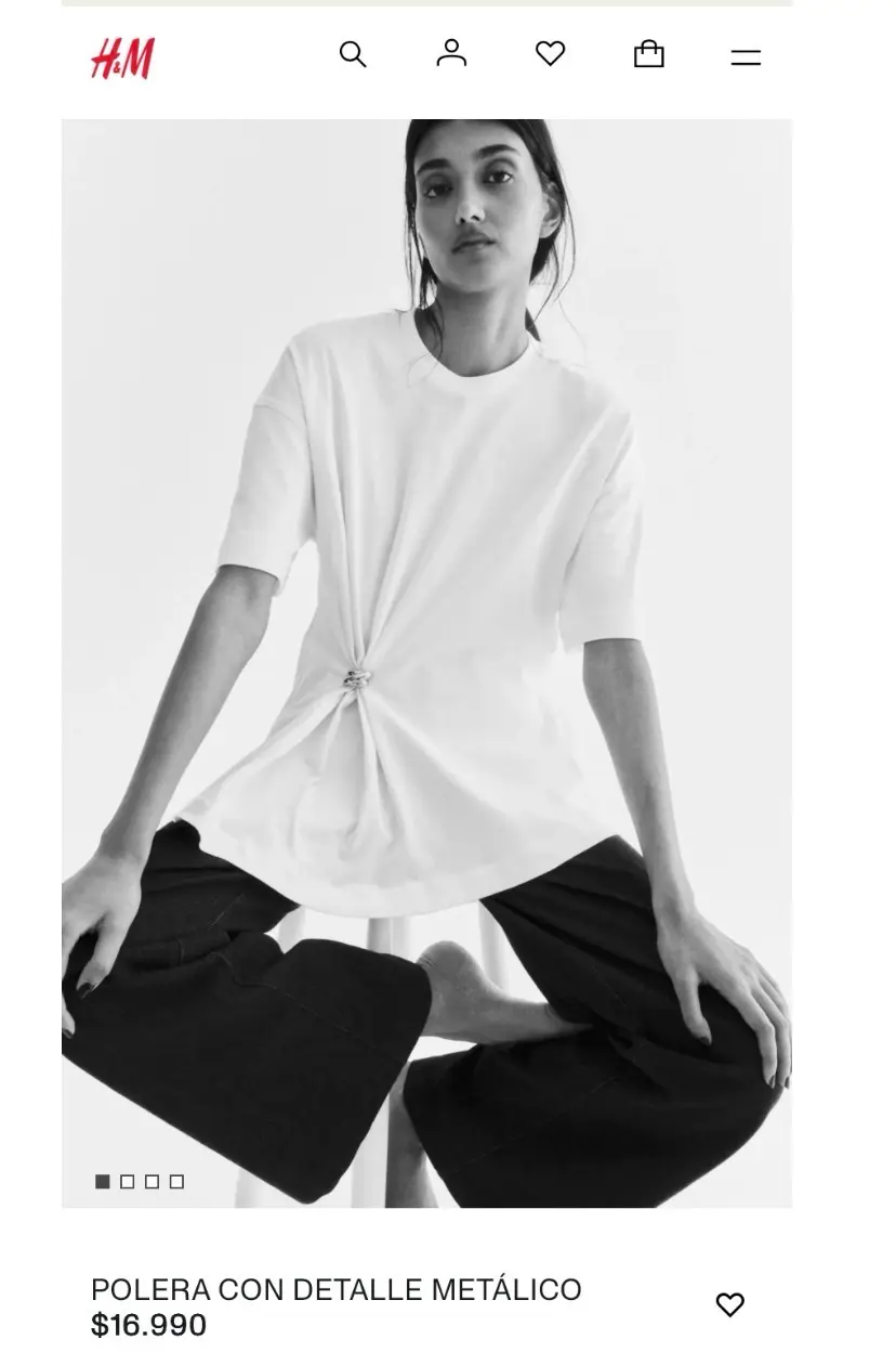 Polera blanca talla M - miniatura 2
