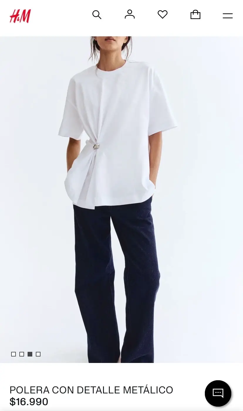 Polera blanca talla M - miniatura 3