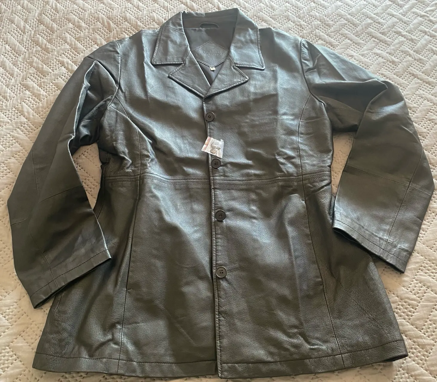 Chaqueta de cuero negra XL - miniatura 2
