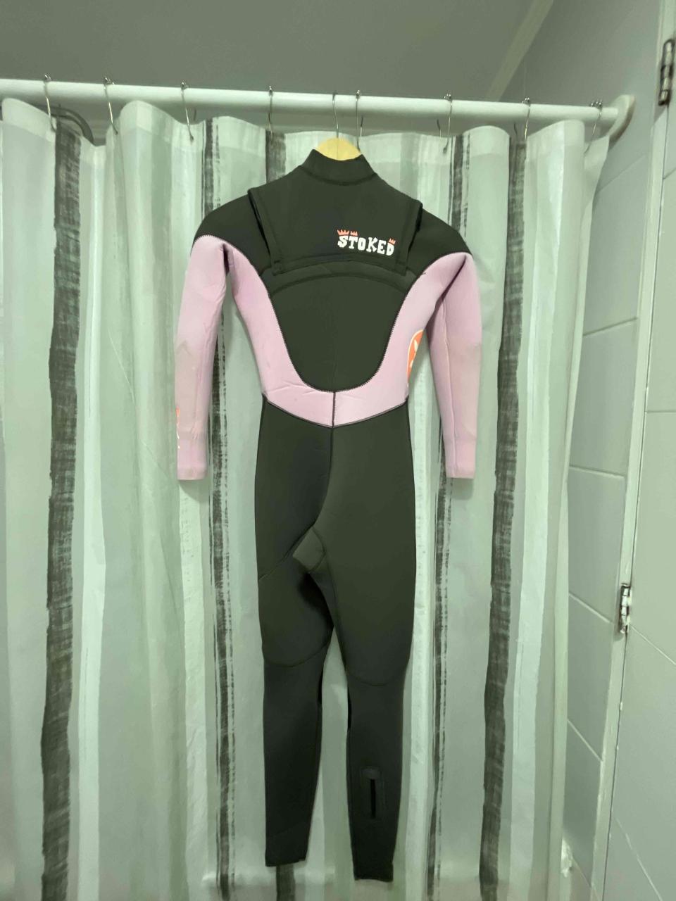 Traje de neopreno mujer gris con rosa - miniatura 2