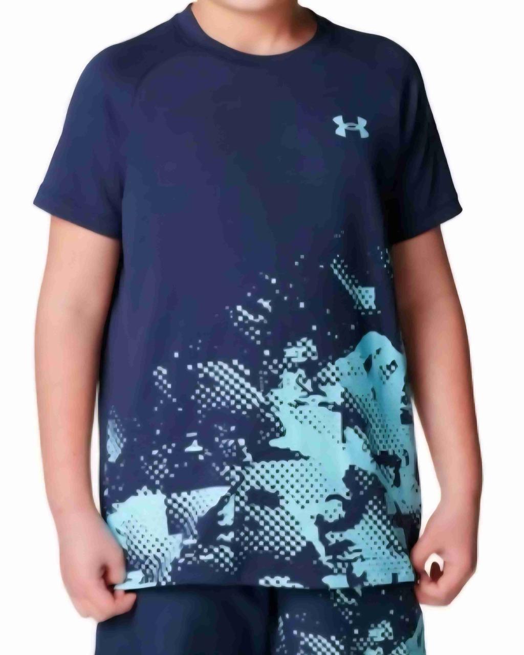 Conjunto Polera/Short UA Tech Woven Training Niño - miniatura 4