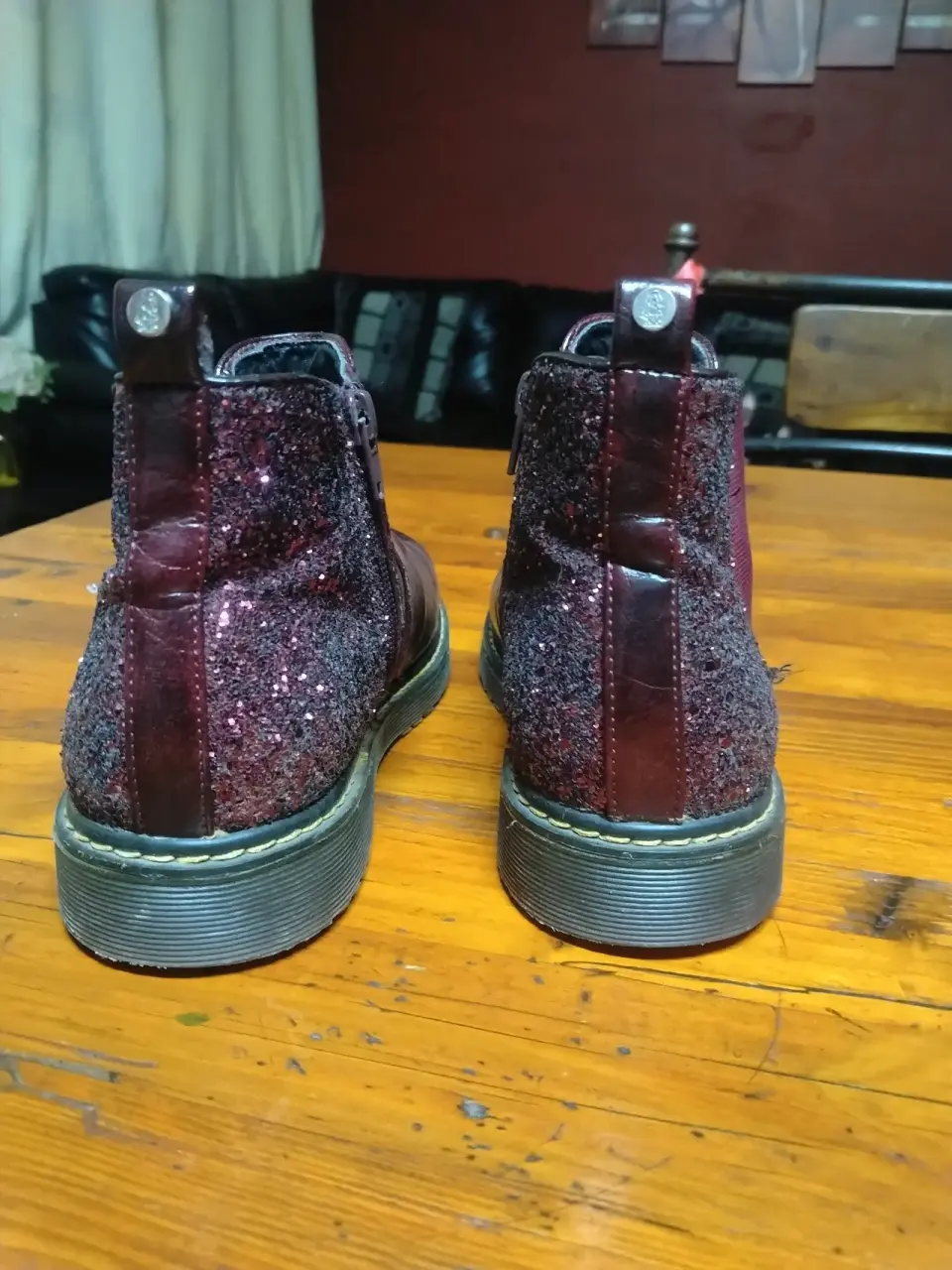 Botines burdeos con brillo - miniatura 2