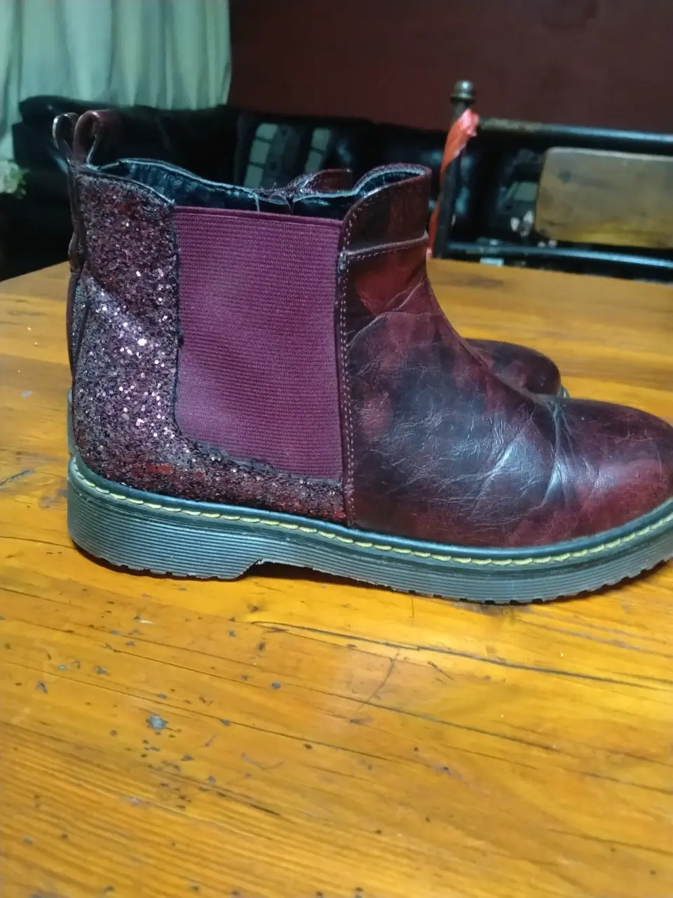 Botines burdeos con brillo - miniatura 5