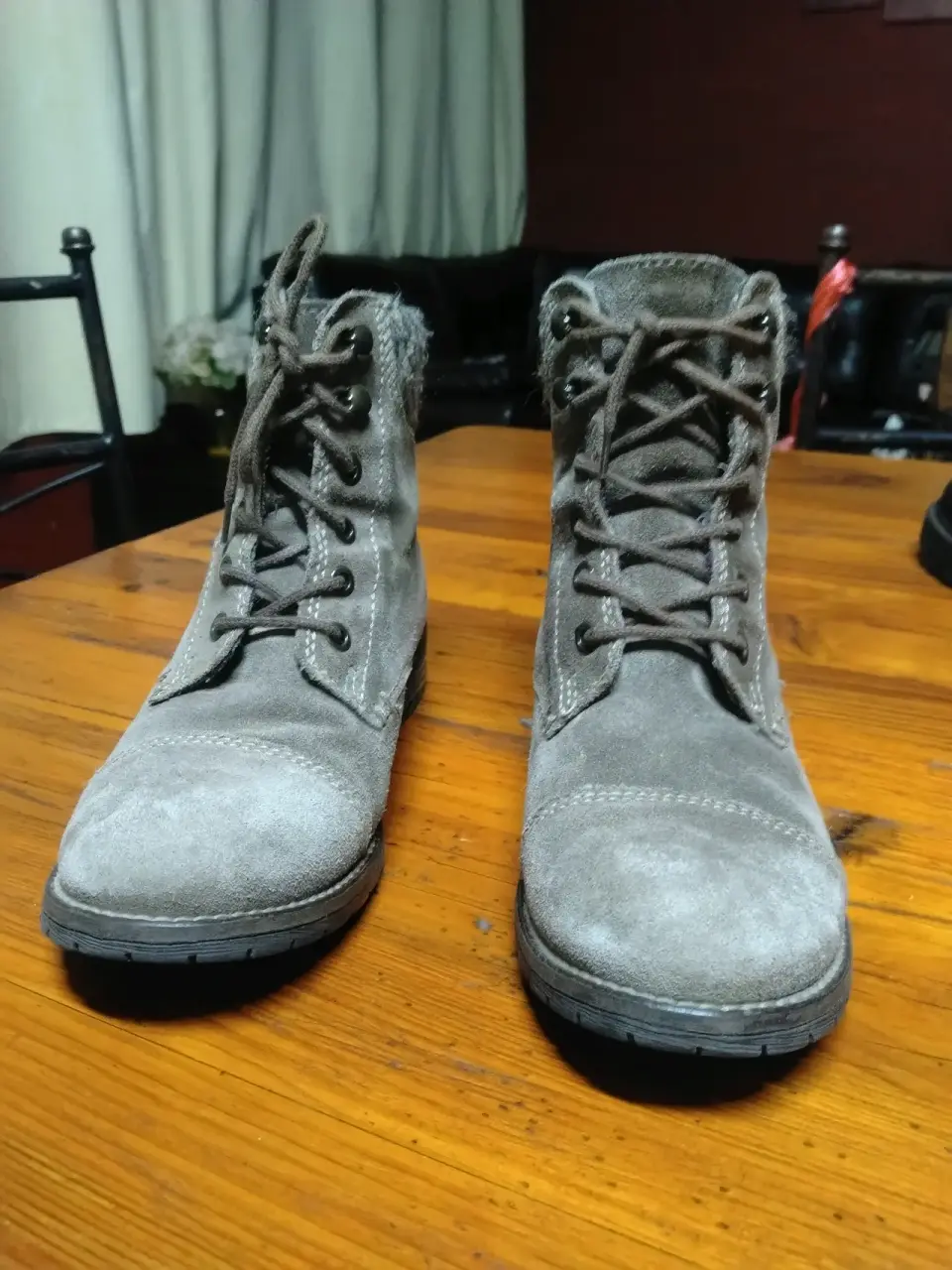 Botines de gamuza beige - miniatura 4