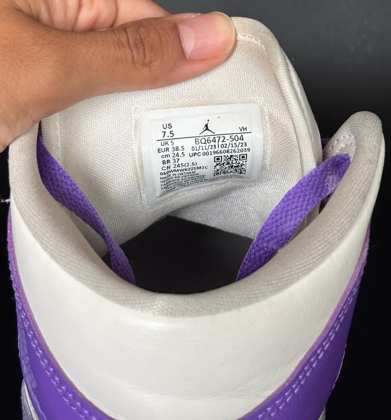 Zapatillas Air Jordan moradas - miniatura 3
