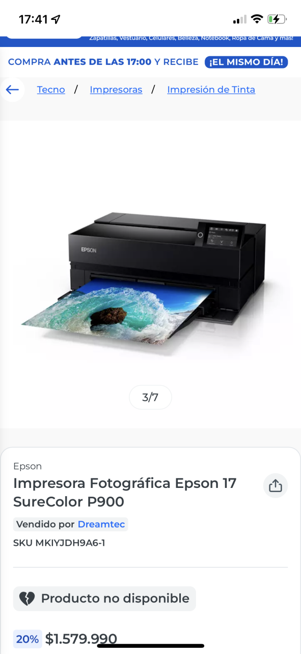 Impresora Fotográfica Epson P900 - miniatura 3