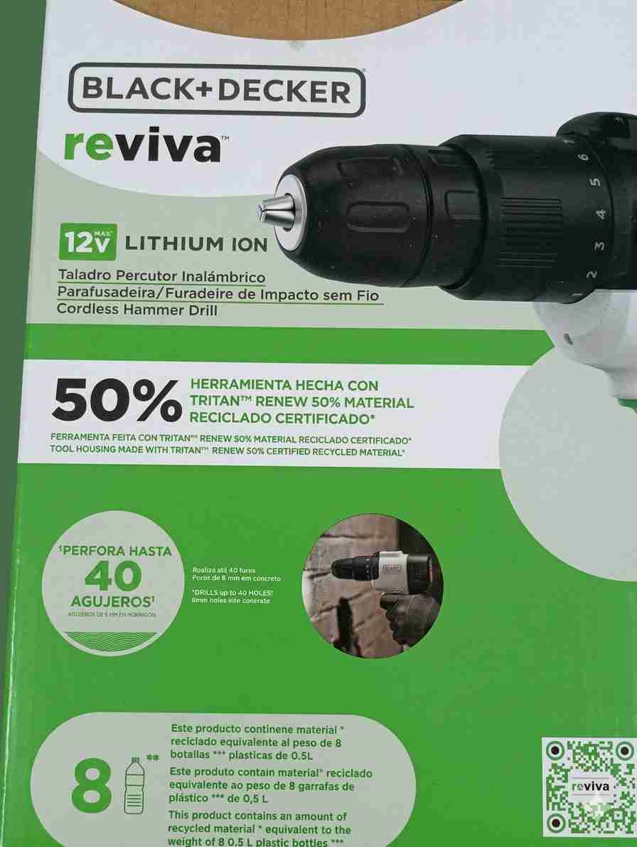 Taladro percutor Black+Decker Reviva 12v NUEVO - miniatura 3