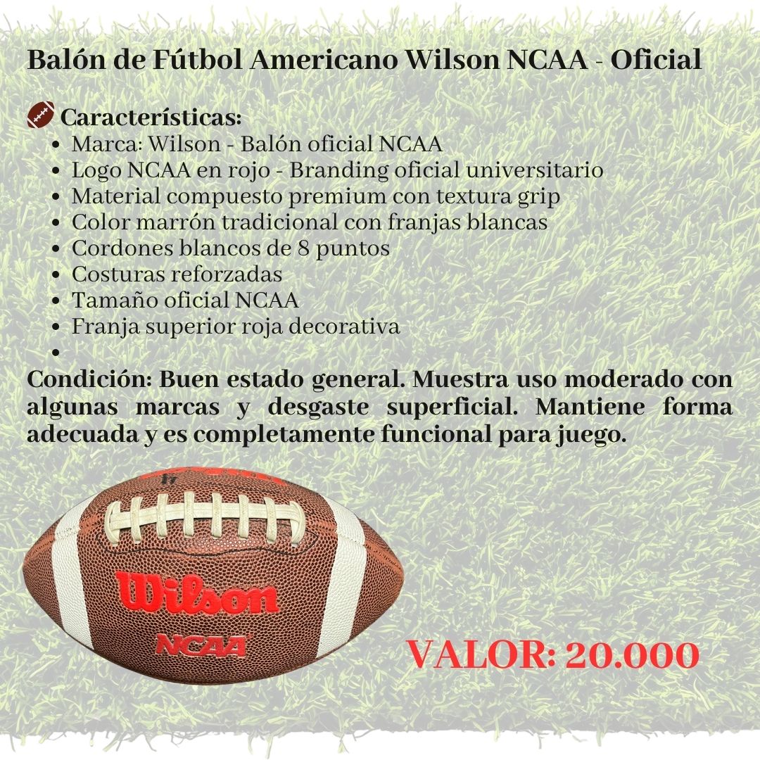 Balón de Fútbol Americano Wilson NCAA