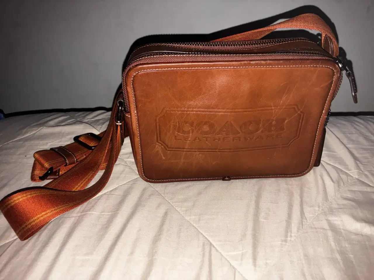 Bolso bandolera Cafe Cuero