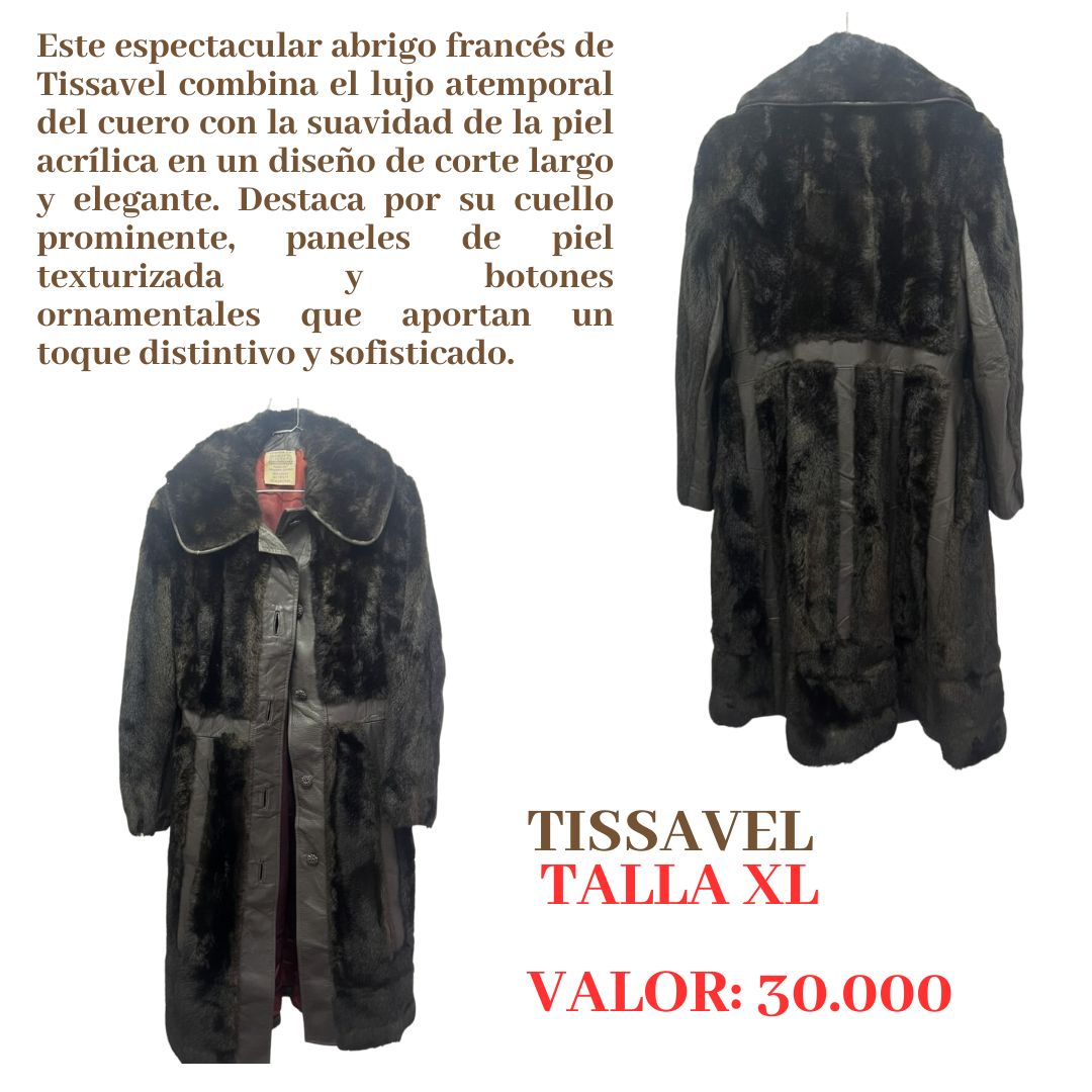 Abrigo de piel Tissavel cafe