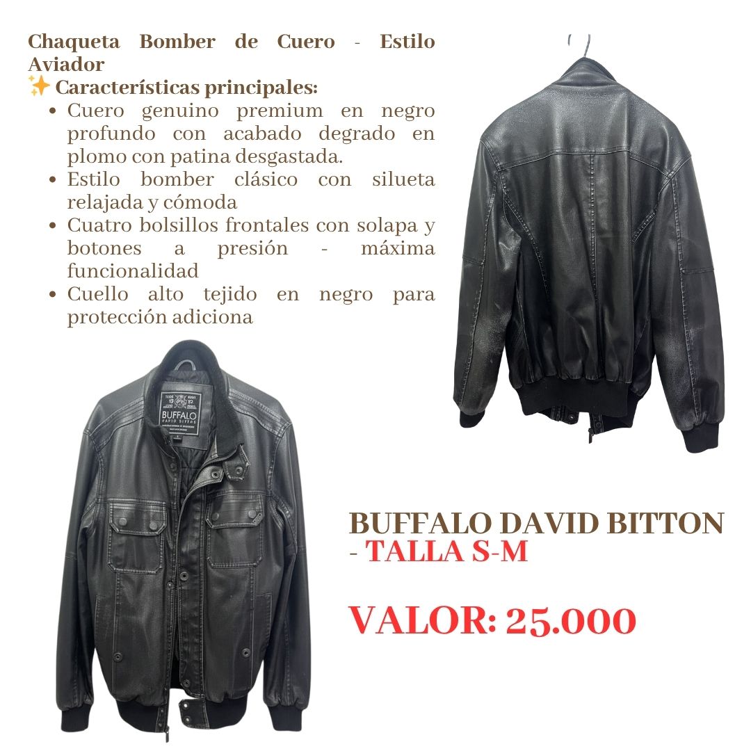 Chaqueta bomber cuero negro