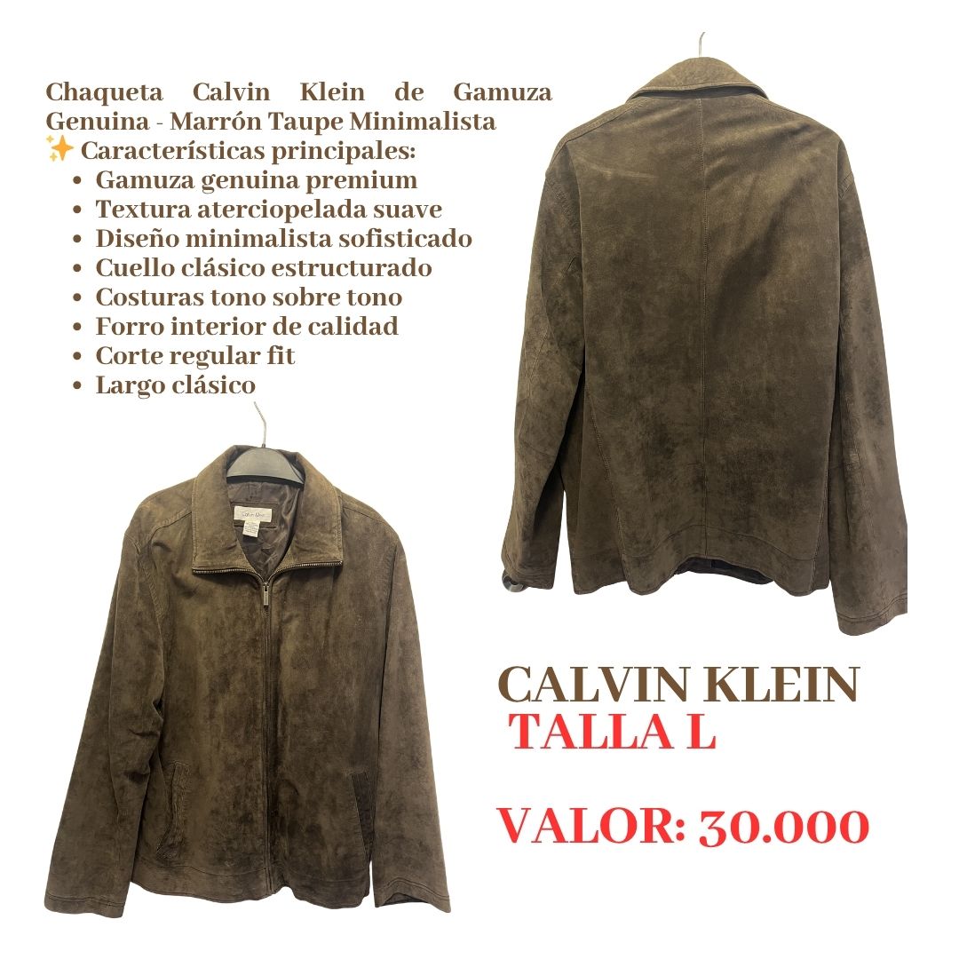 Chaqueta gamuza Calvin Klein marrón