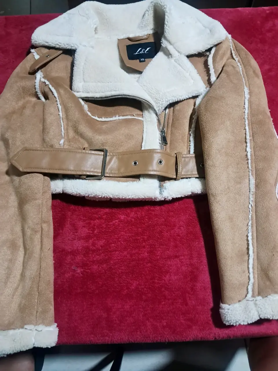 Chaqueta gamuza con forro polar - miniatura 1
