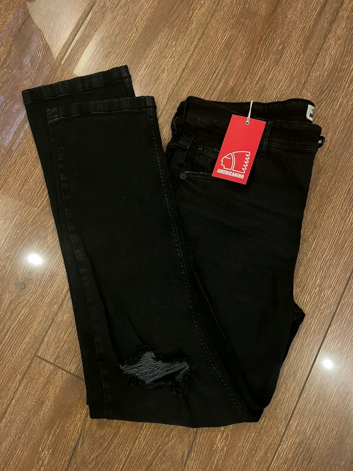 Jeans de hombre color negro americanino talla 46 - miniatura 2