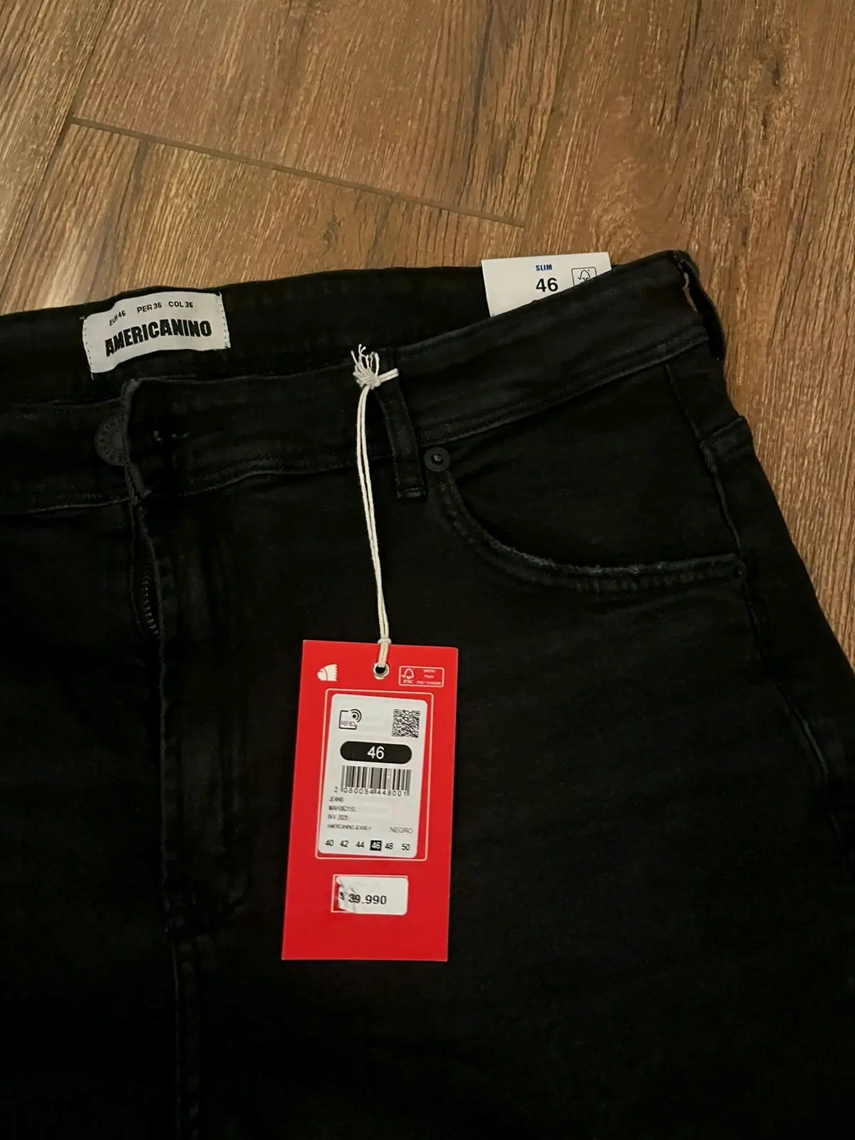 Jeans de hombre color negro americanino talla 46 - miniatura 3