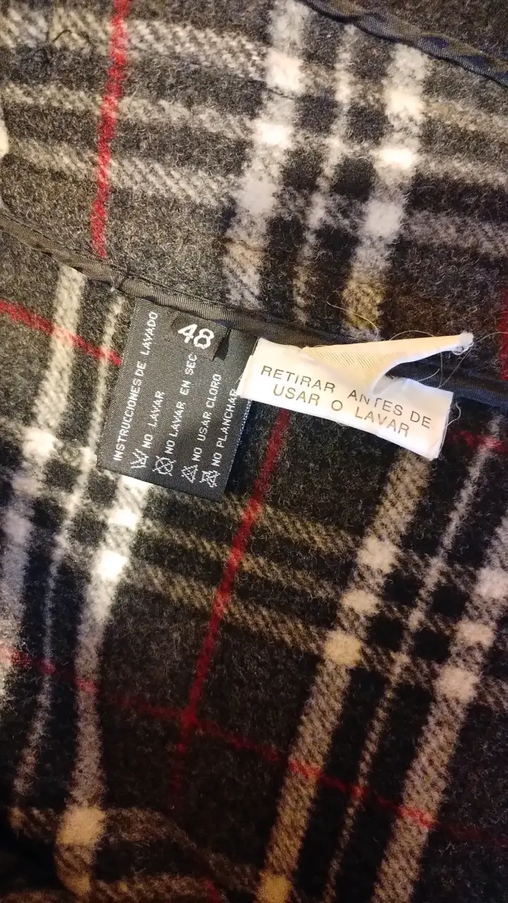 Abrigo de lana negro talla 48 - miniatura 6