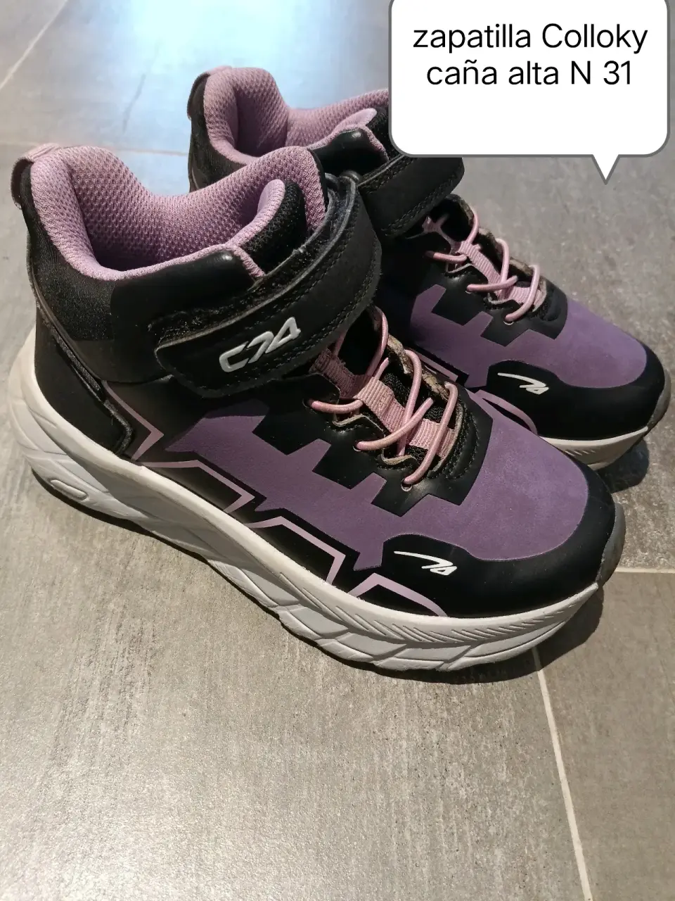 Zapatillas deportivas moradas para niña - miniatura 3
