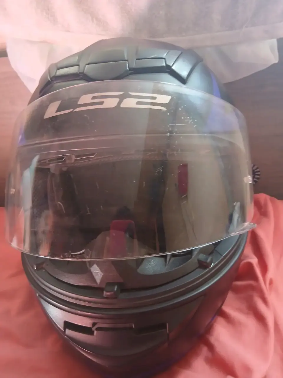 Casco motocicleta negro y azul - miniatura 5