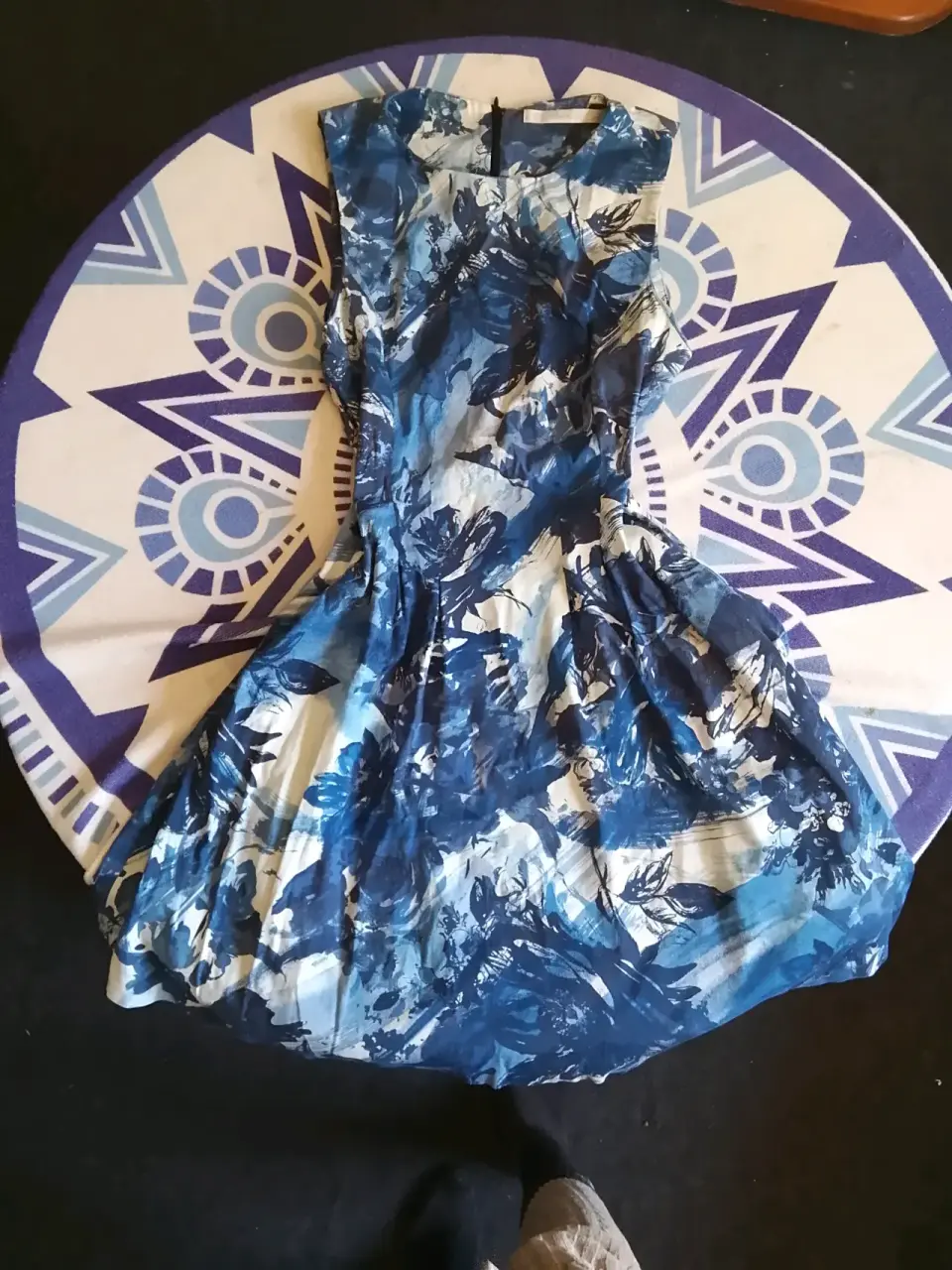 Vestido elegante negro y azul - miniatura 3