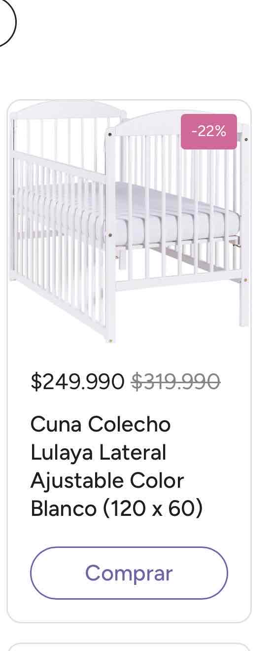 Cuna de madera blanca - miniatura 4
