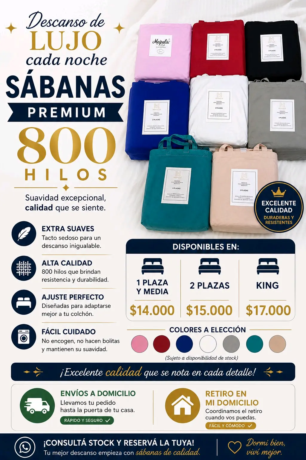 Sábanas premium 800 hilos