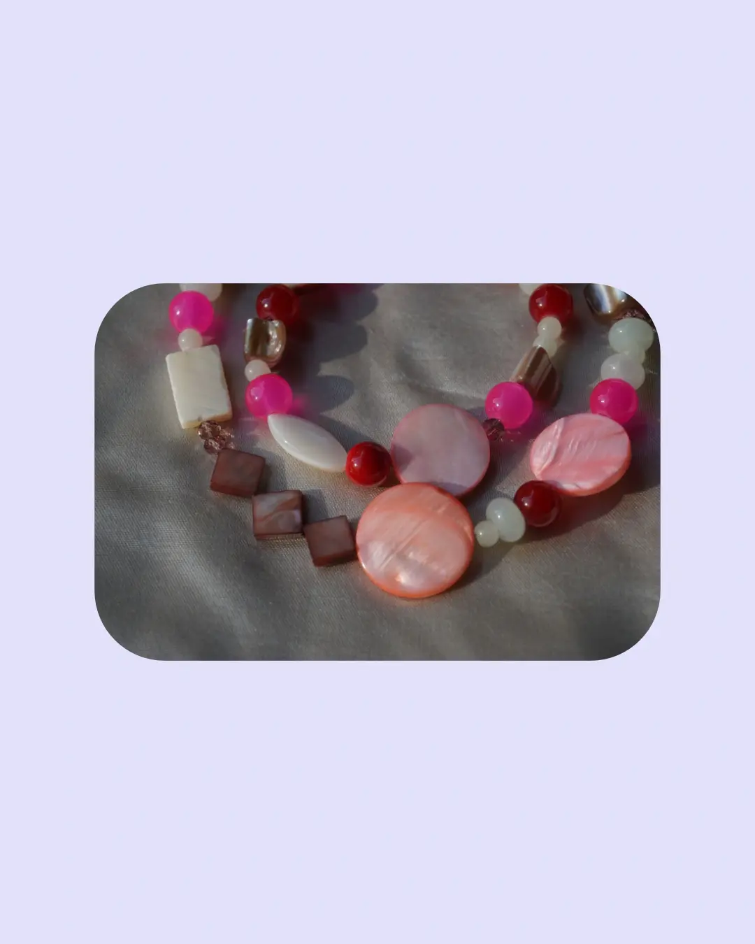Collar colorido de cuentas hecho a mano - miniatura 6